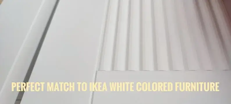 NØRDHAVN Overlay für IKEA Kallax/Eket – geriffelte Front in Weiß · 3/5