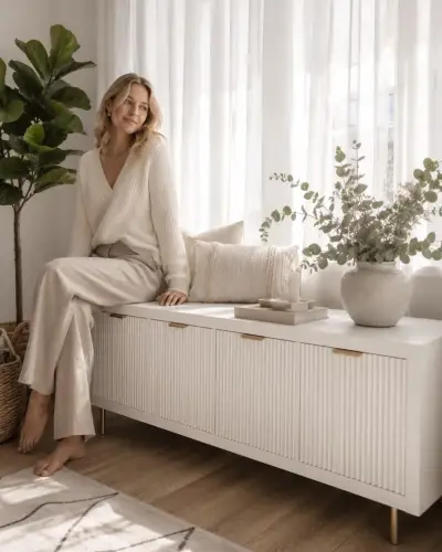 Möbel: NØRDHAVN Overlay für IKEA Kallax/Eket – geriffelte Front in Weiß